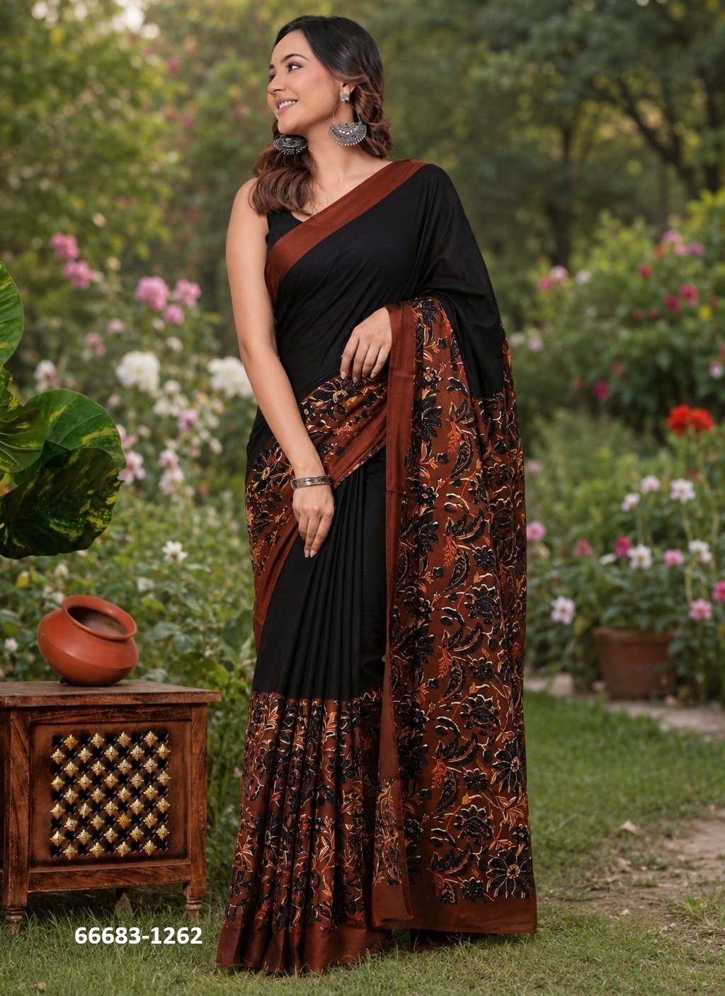 PURE MULMUL COTTON BAGRU PRINTS 2 - Catalog # 66683 (Set of 10 Sarees)