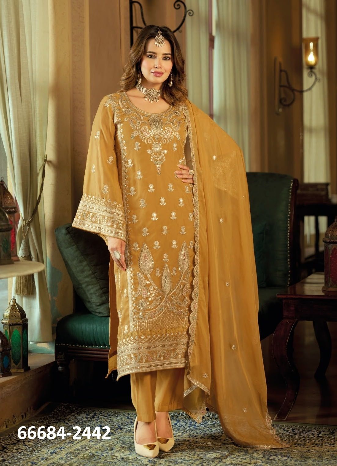 AROMA - Catalog # 66684 (Set of 3 Readymade Salwar Suits)