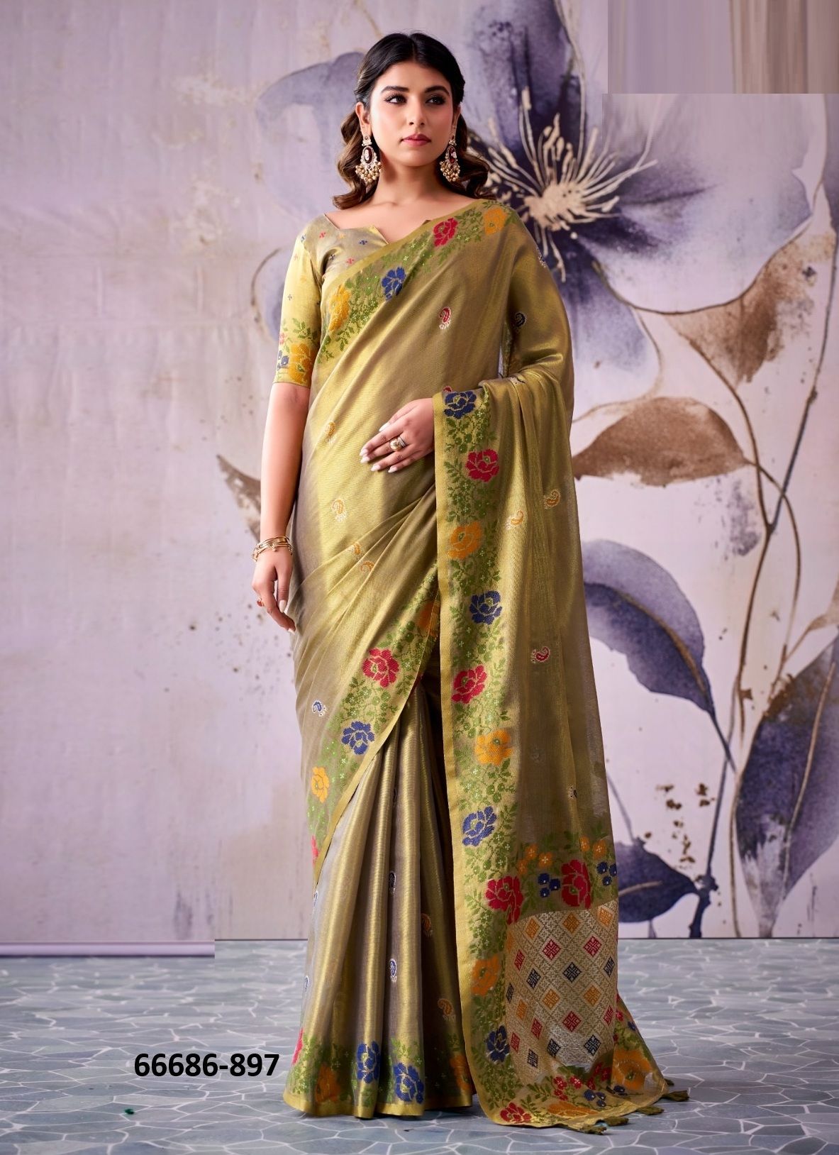 GULDASTA - Catalog # 66686 (Set of 6 Sarees)