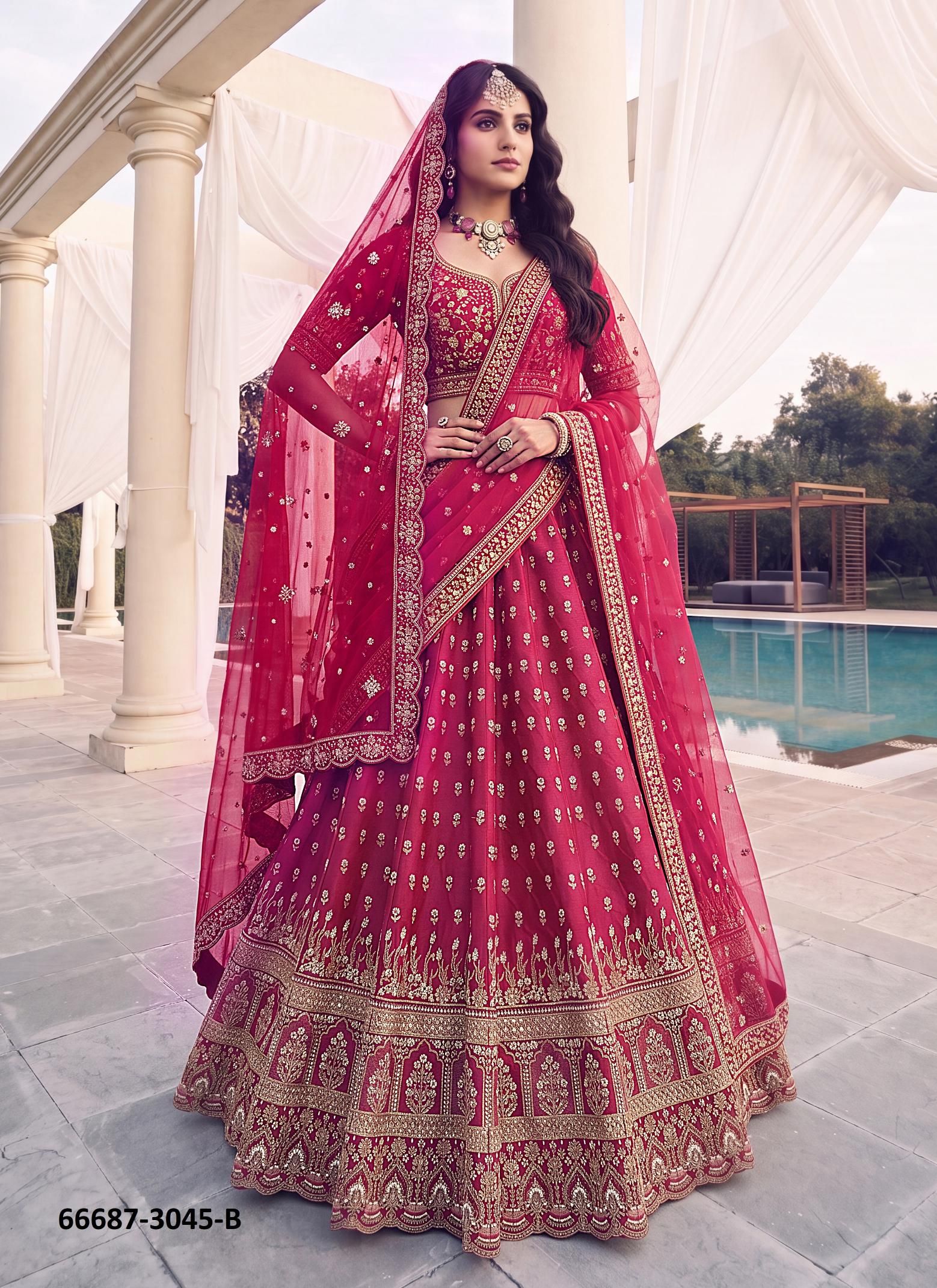 SERIES 3042-3071 - Catalog # 66687 (Set of 18 Semi-Stitched Lehengas)