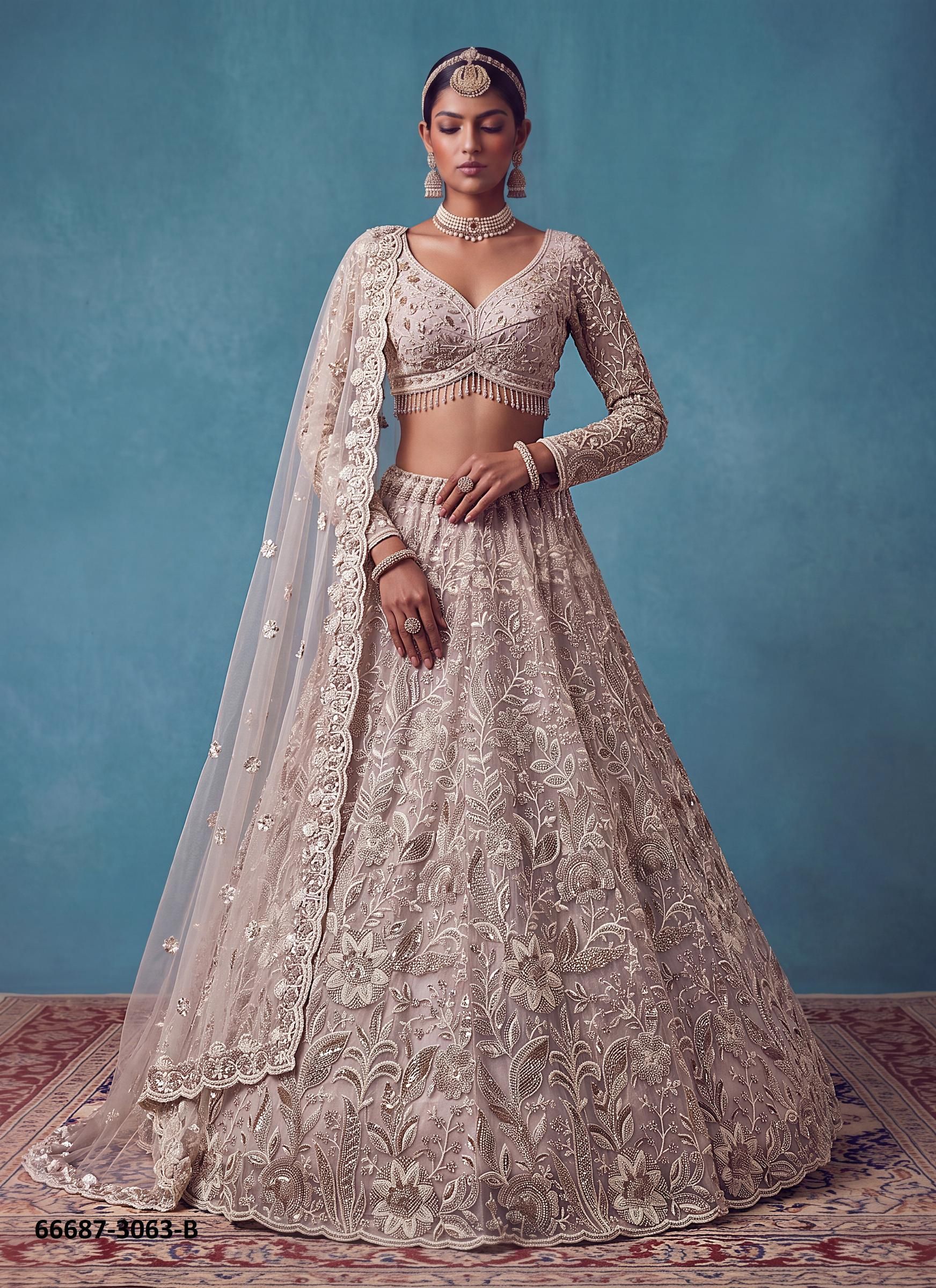 SERIES 3042-3071 - Catalog # 66687 (Set of 18 Semi-Stitched Lehengas)