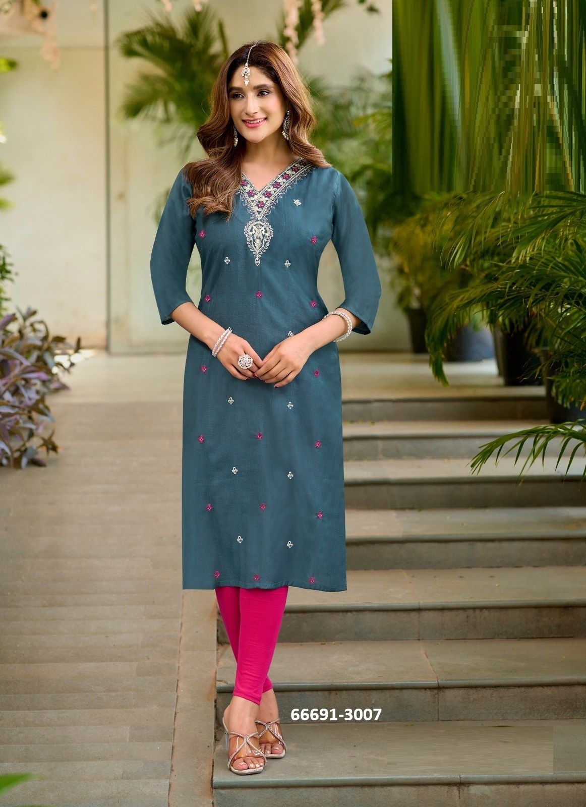 ZULFI 3 - Catalog # 66691 (Set of 8 Readymade Women's Kurtis / Tops)