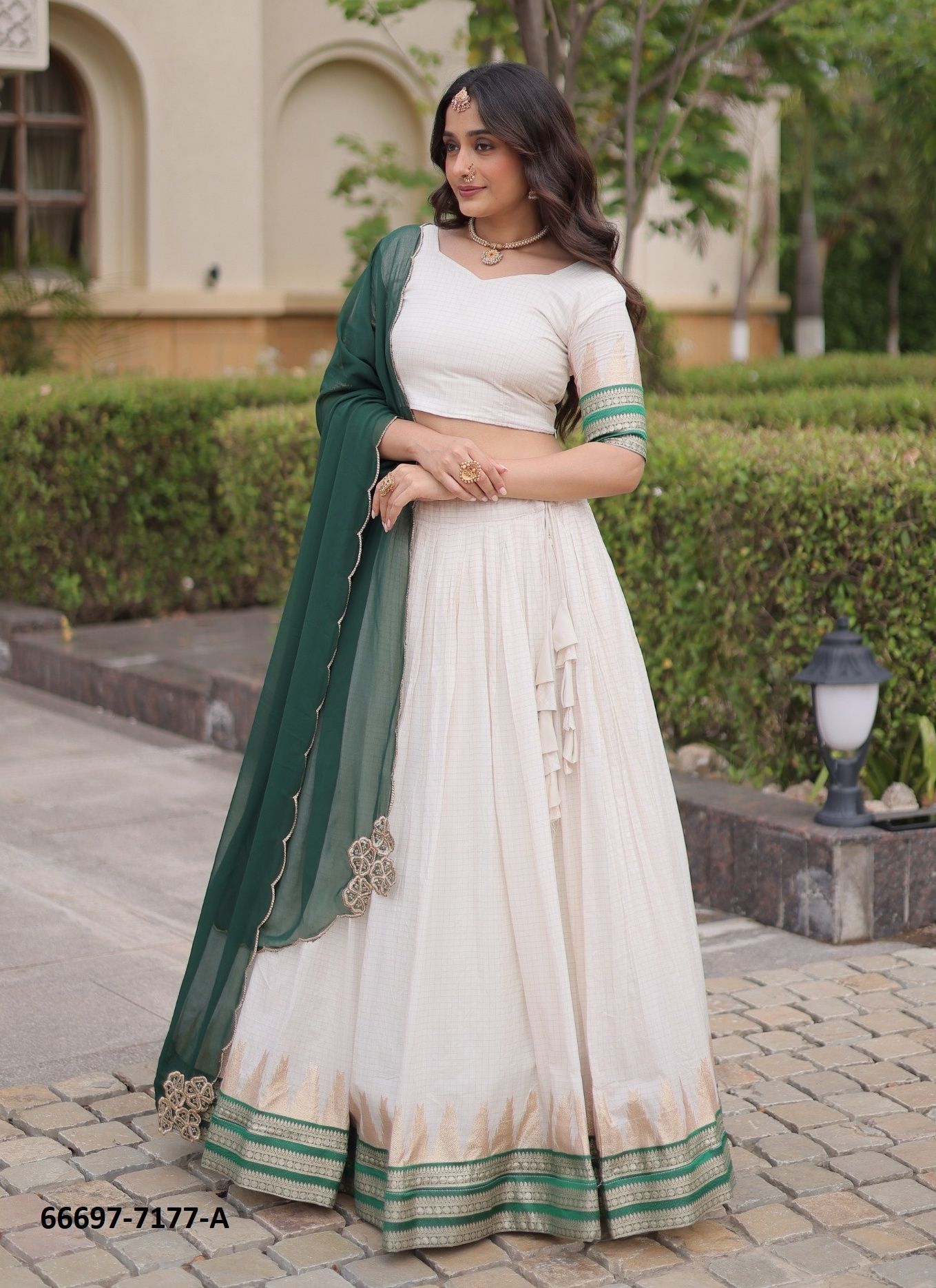 DESIGN 7177 - Catalog # 66697 (Set of 3 Semi-Stitched Lehengas) DESIGN 7177 - Catalog # 66697 (Set of 3 Semi-Stitched Lehengas)
