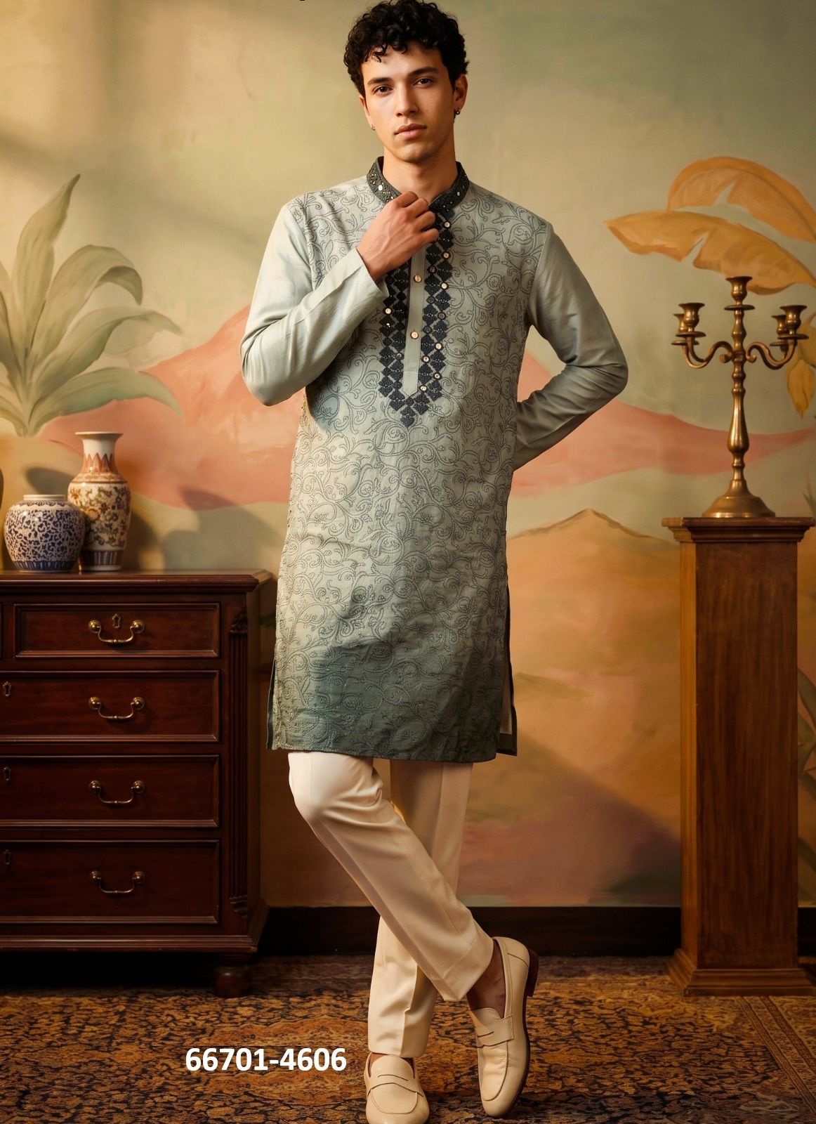 WEDDING COLLECTION 46 - Catalog # 66701 (Set of 10 Men's Ethnic Wear) WEDDING COLLECTION 46 - Catalog # 66701 (Set of 10 Men's Ethnic Wear)