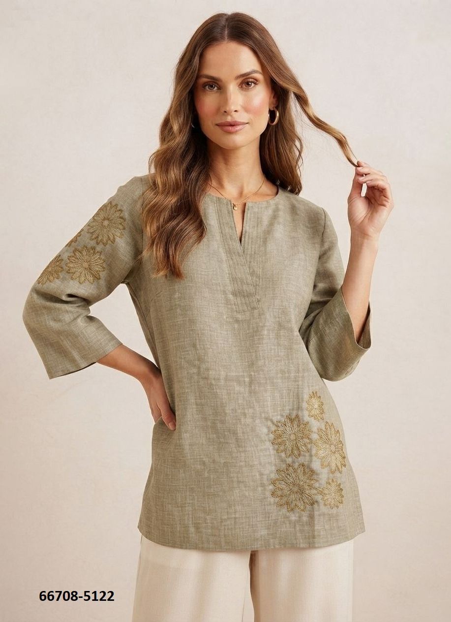 SHYLA - Catalog # 66708 (Set of 5 Readymade Women's Kurtis / Tops)