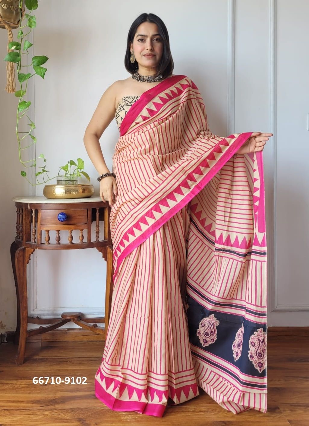 SOFT MUL-MUL WITH BAGRU PRINTS 1 - Catalog # 66710 (Set of 10 Sarees) SOFT MUL-MUL WITH BAGRU PRINTS 1 - Catalog # 66710 (Set of 10 Sarees)