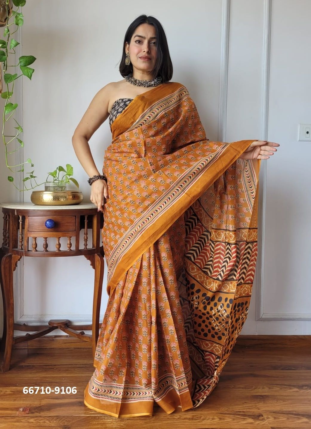 SOFT MUL-MUL WITH BAGRU PRINTS 1 - Catalog # 66710 (Set of 10 Sarees) SOFT MUL-MUL WITH BAGRU PRINTS 1 - Catalog # 66710 (Set of 10 Sarees)