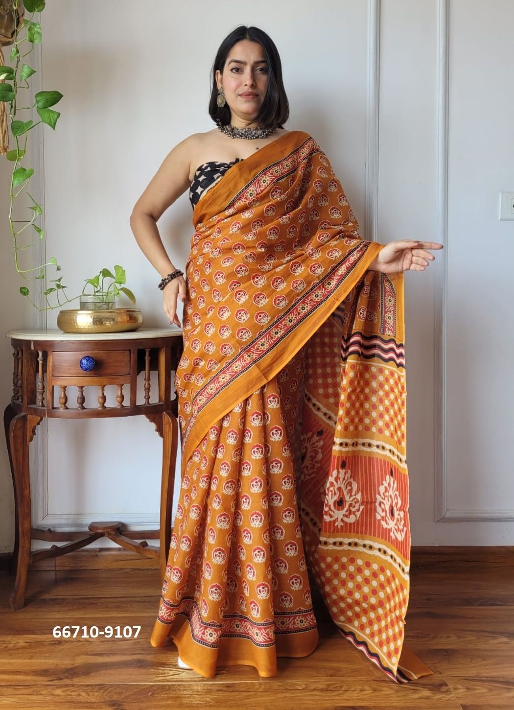 SOFT MUL-MUL WITH BAGRU PRINTS 1 - Catalog # 66710 (Set of 10 Sarees) SOFT MUL-MUL WITH BAGRU PRINTS 1 - Catalog # 66710 (Set of 10 Sarees)