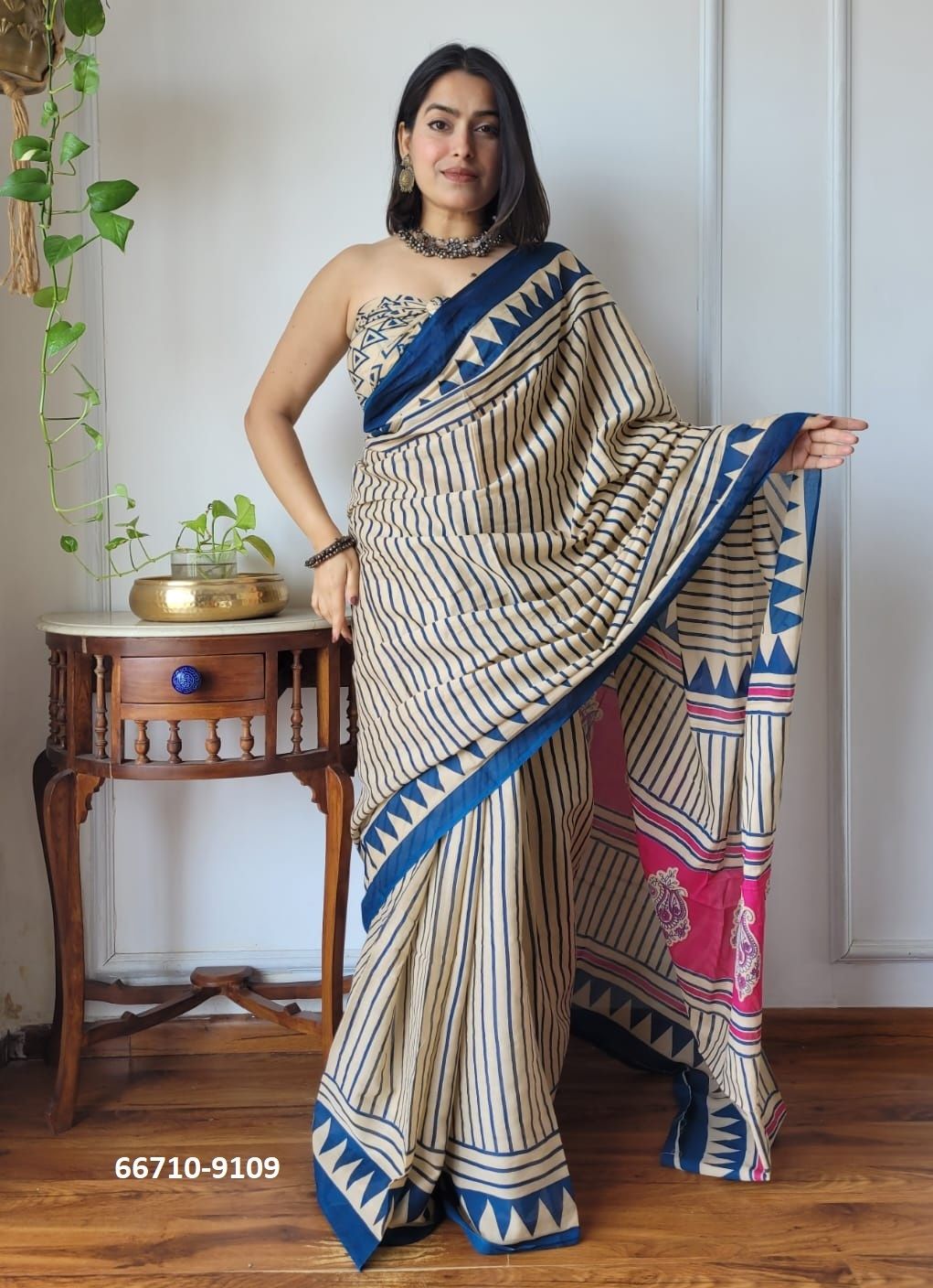 SOFT MUL-MUL WITH BAGRU PRINTS 1 - Catalog # 66710 (Set of 10 Sarees) SOFT MUL-MUL WITH BAGRU PRINTS 1 - Catalog # 66710 (Set of 10 Sarees)