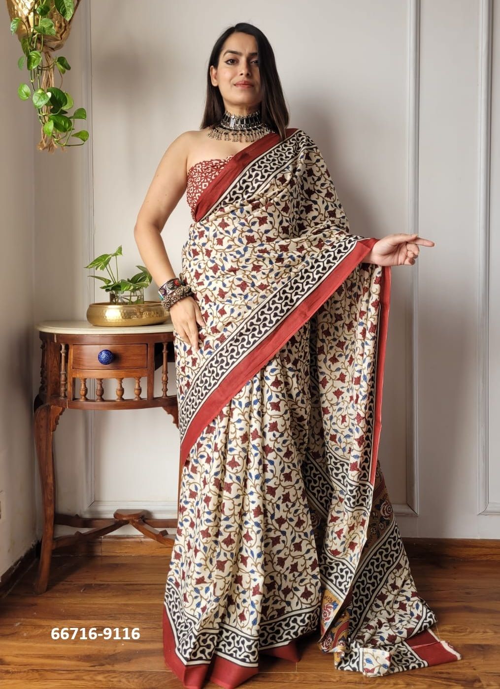 SOFT MUL-MUL WITH BAGRU PRINTS 2 - Catalog # 66716 (Set of 10 Sarees) SOFT MUL-MUL WITH BAGRU PRINTS 2 - Catalog # 66716 (Set of 10 Sarees)