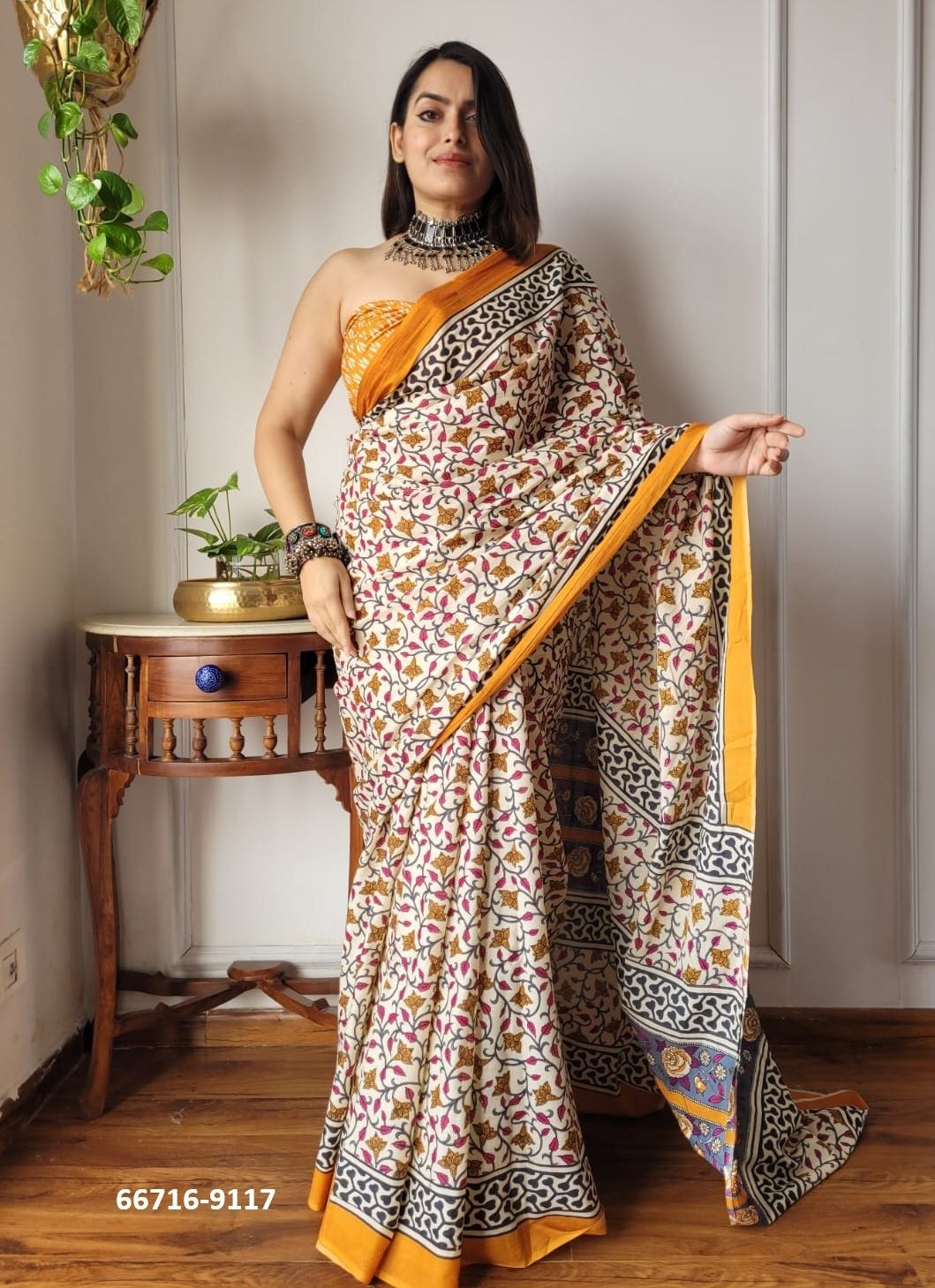 SOFT MUL-MUL WITH BAGRU PRINTS 2 - Catalog # 66716 (Set of 10 Sarees) SOFT MUL-MUL WITH BAGRU PRINTS 2 - Catalog # 66716 (Set of 10 Sarees)