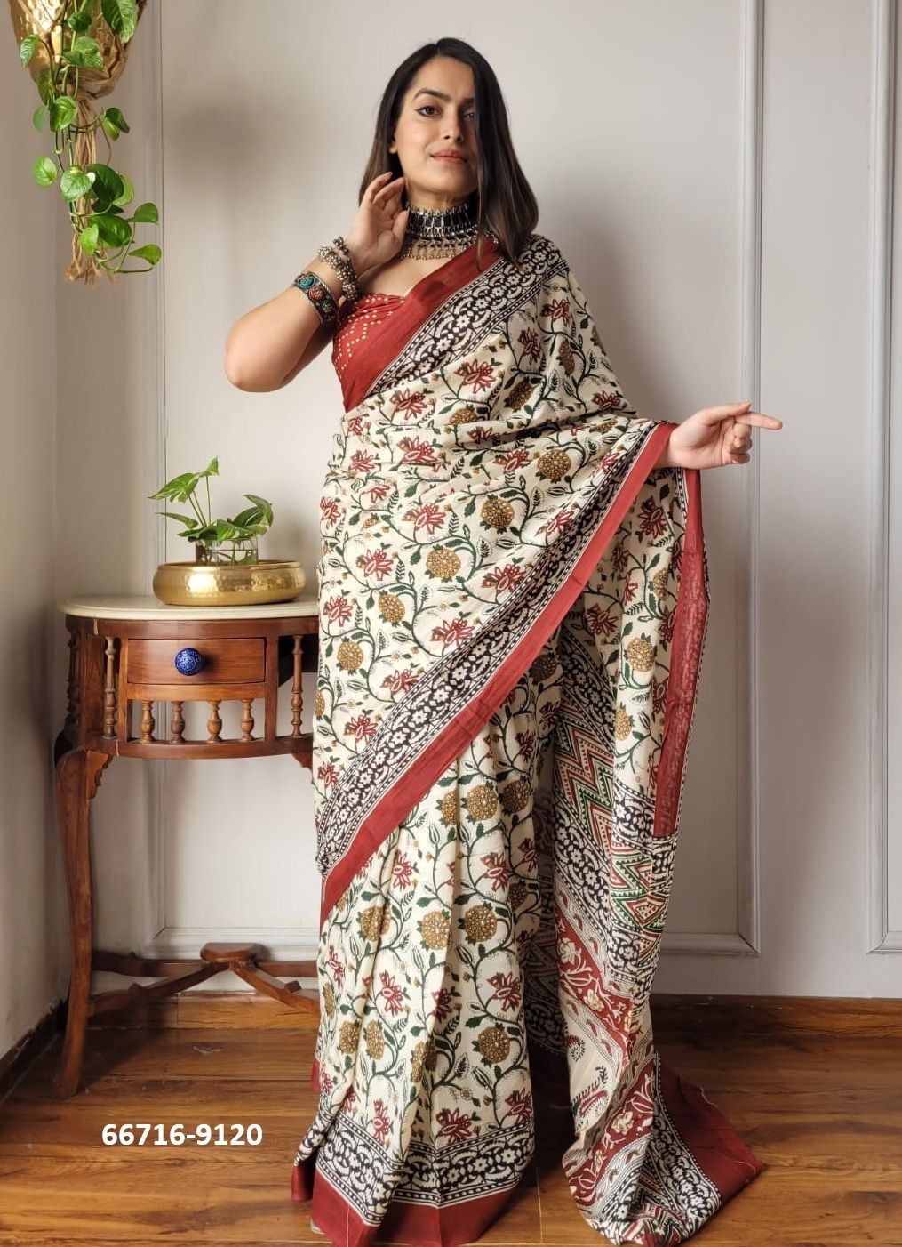 SOFT MUL-MUL WITH BAGRU PRINTS 2 - Catalog # 66716 (Set of 10 Sarees) SOFT MUL-MUL WITH BAGRU PRINTS 2 - Catalog # 66716 (Set of 10 Sarees)