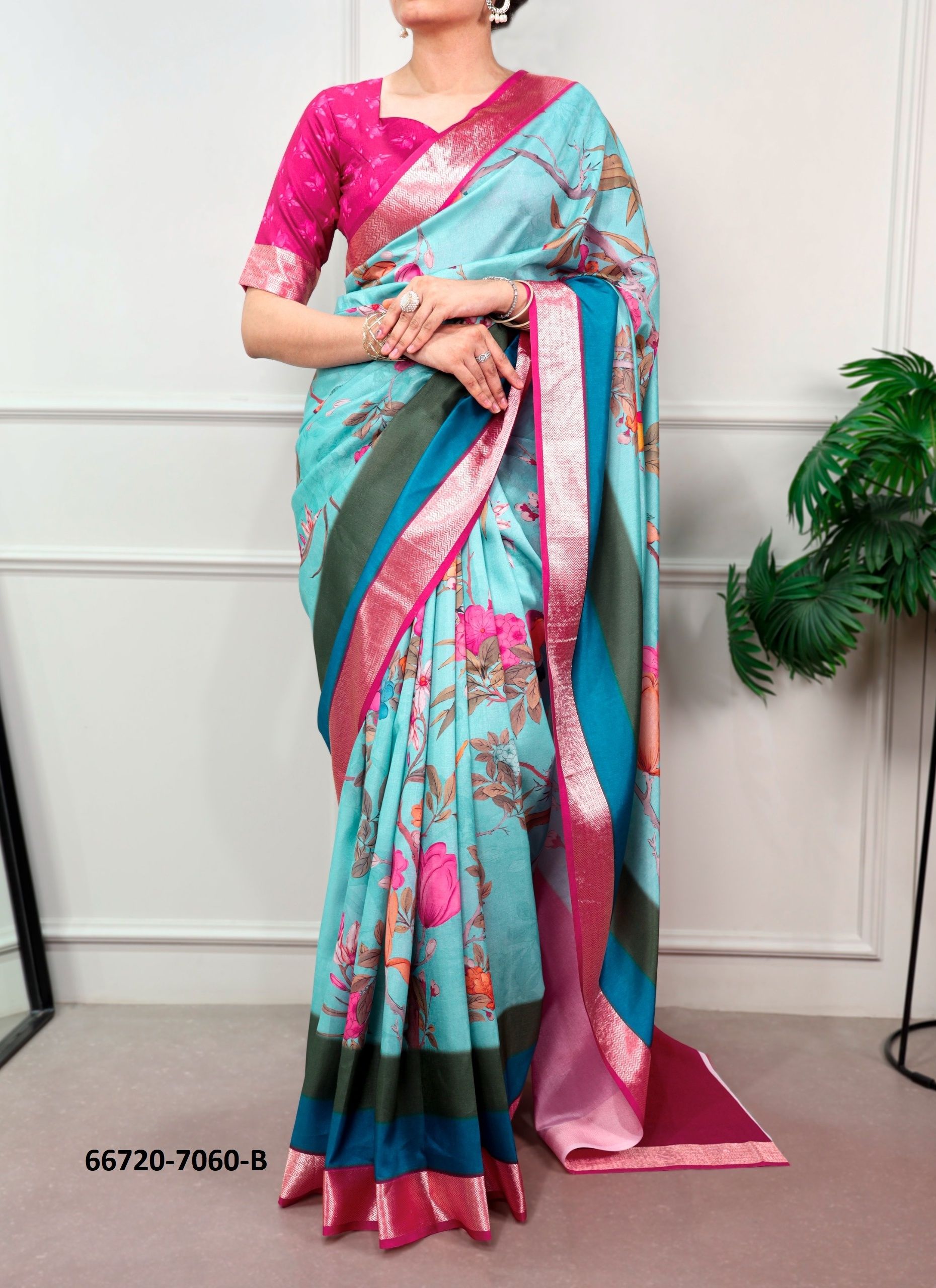 DESIGN 7060 - Catalog # 66720 (Set of 3 Sarees)