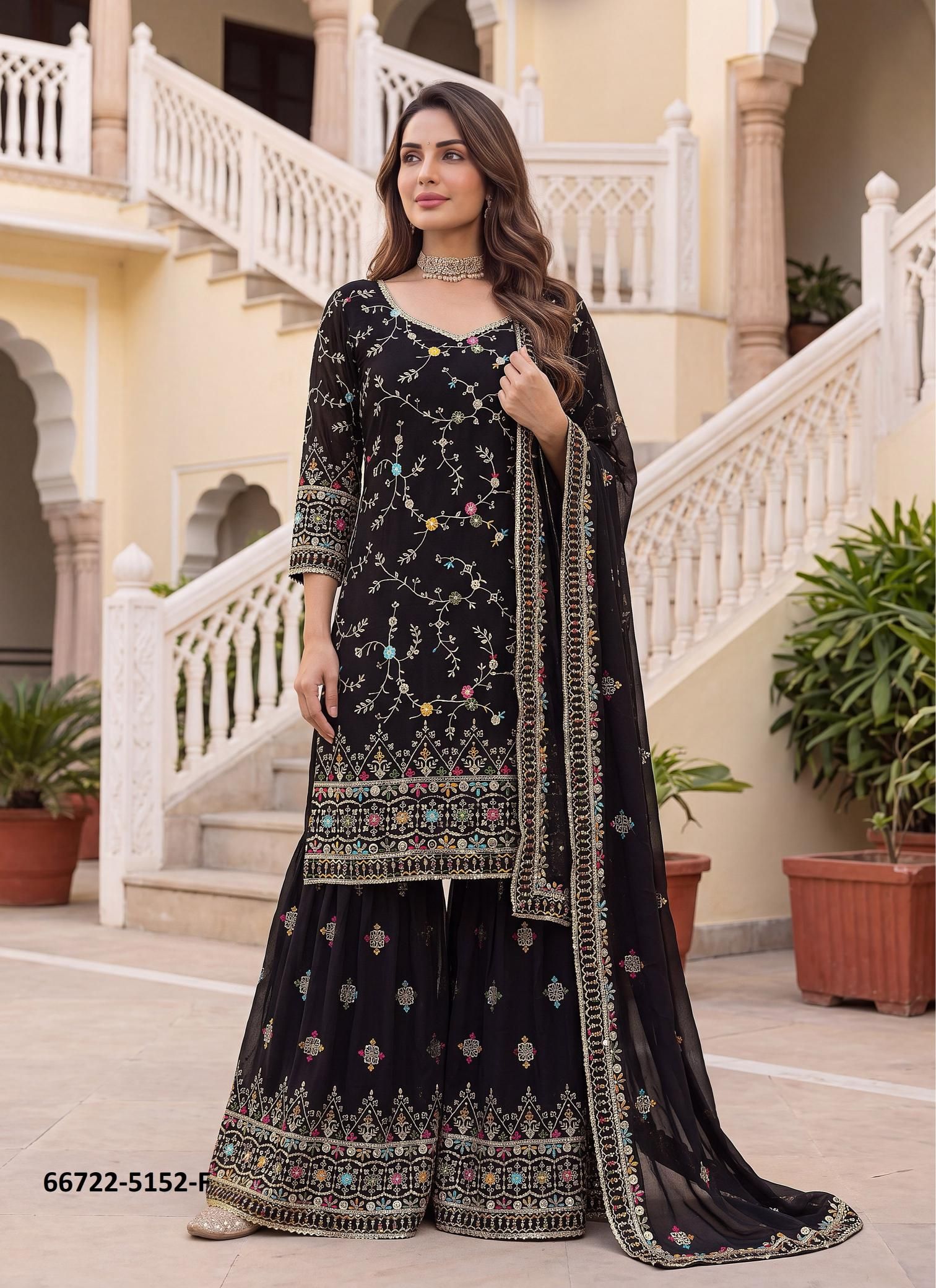 DESIGN 5152 - Catalog # 66722 (Set of 6 Readymade Salwar Suits) DESIGN 5152 - Catalog # 66722 (Set of 6 Readymade Salwar Suits)