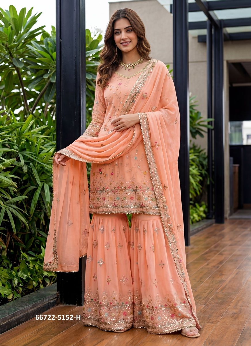 DESIGN 5152 - Catalog # 66722 (Set of 8 Readymade Salwar Suits)