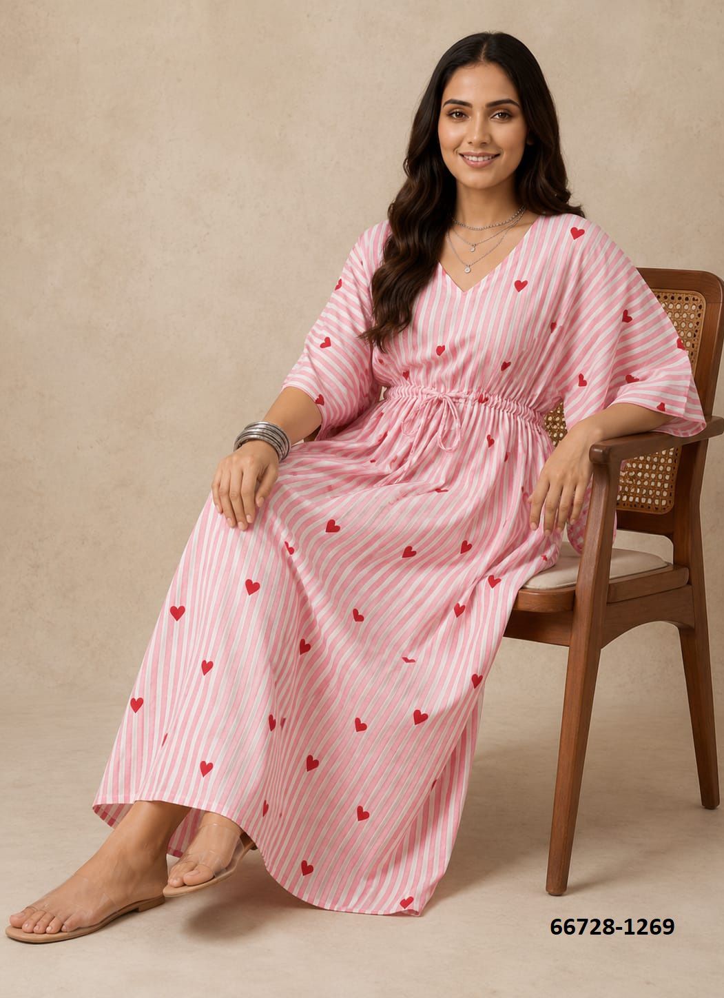 PURE BAGRU PRINT COTTON PONCHOS 2 - Catalog # 66728 (Set of 10 Kaftans / Ponchos)