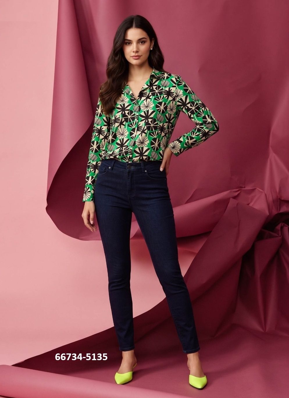 SHIRT 1 - Catalog # 66734 (Set of 12 Readymade Women's Kurtis / Tops) SHIRT 1 - Catalog # 66734 (Set of 12 Readymade Women's Kurtis / Tops)