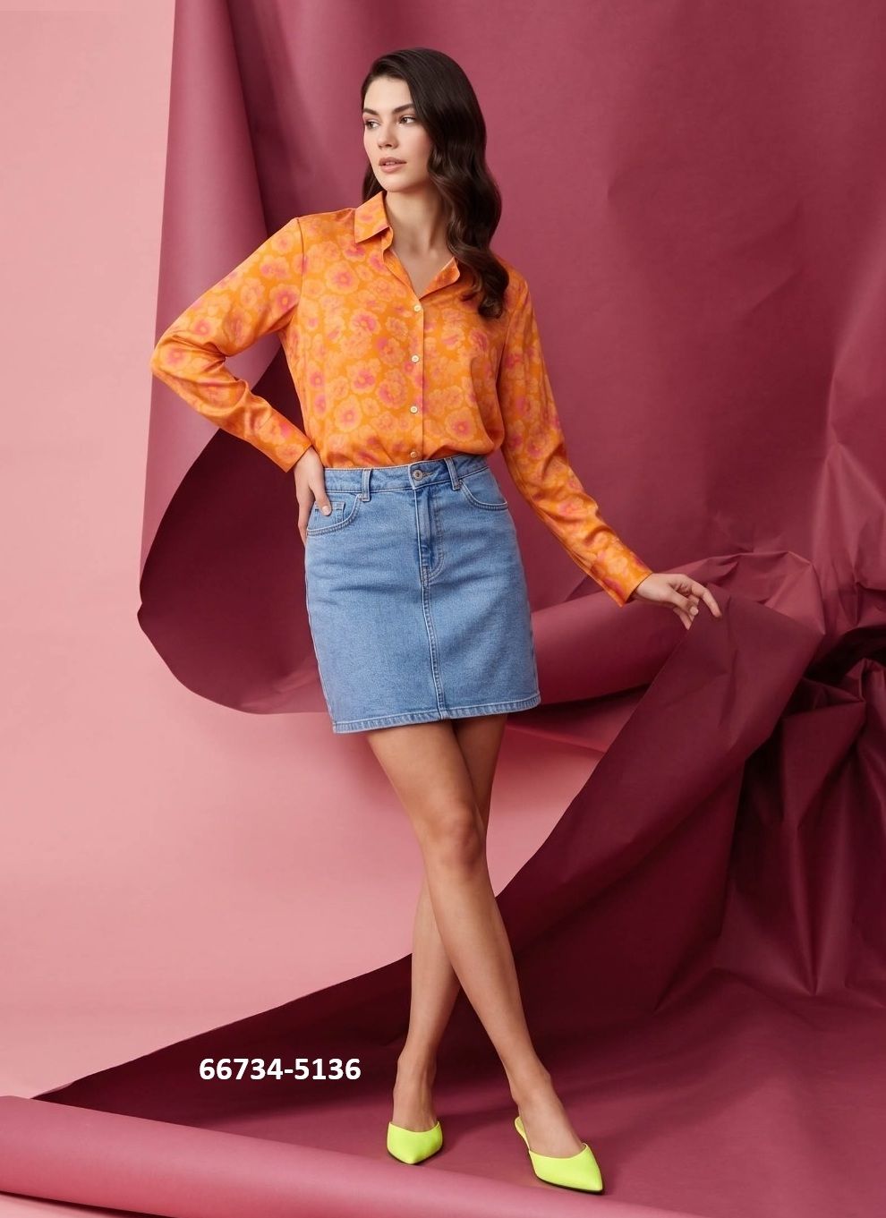 SHIRT 1 - Catalog # 66734 (Set of 12 Readymade Women's Kurtis / Tops) SHIRT 1 - Catalog # 66734 (Set of 12 Readymade Women's Kurtis / Tops)
