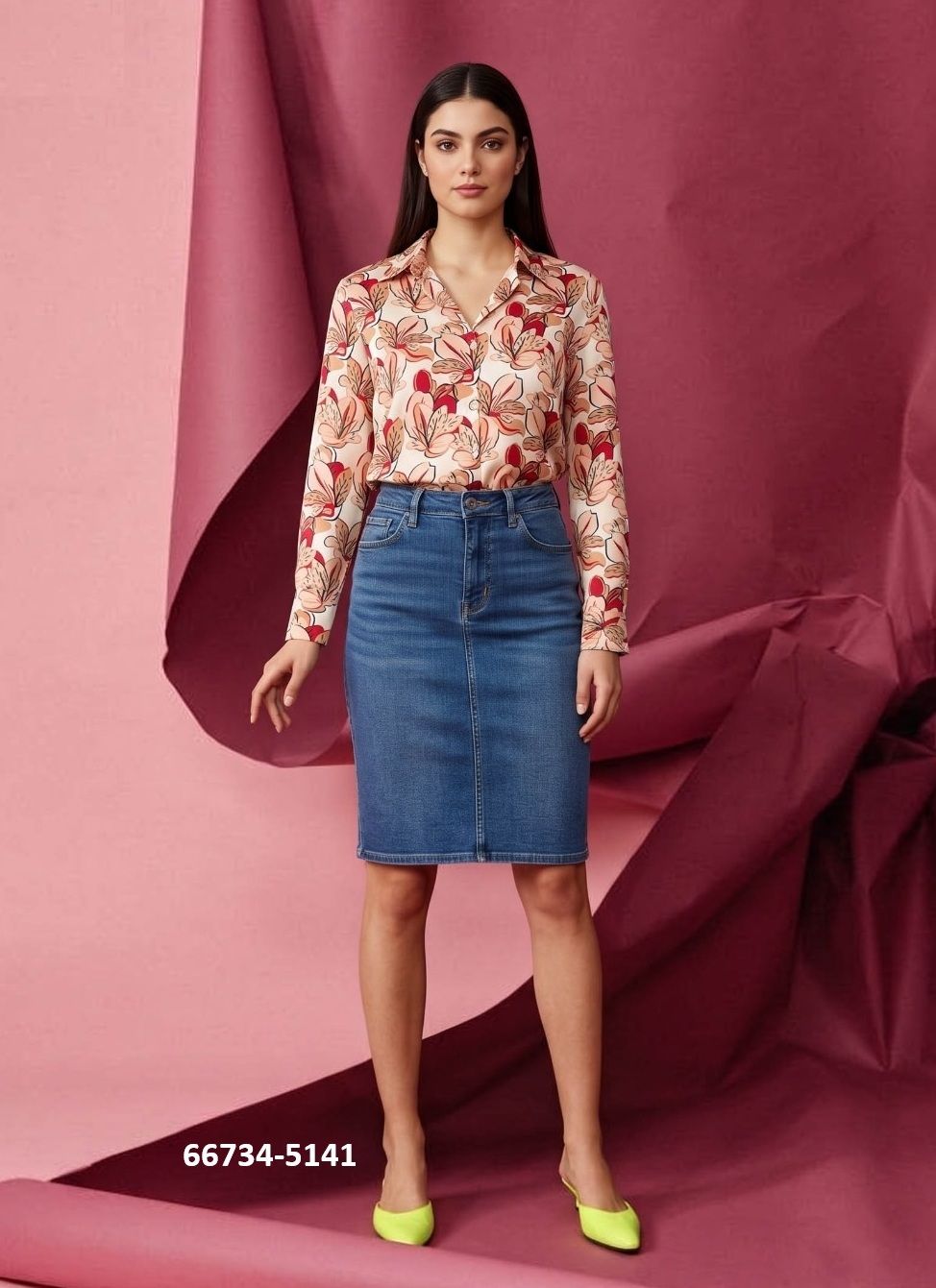 SHIRT 1 - Catalog # 66734 (Set of 12 Readymade Women's Kurtis / Tops) SHIRT 1 - Catalog # 66734 (Set of 12 Readymade Women's Kurtis / Tops)