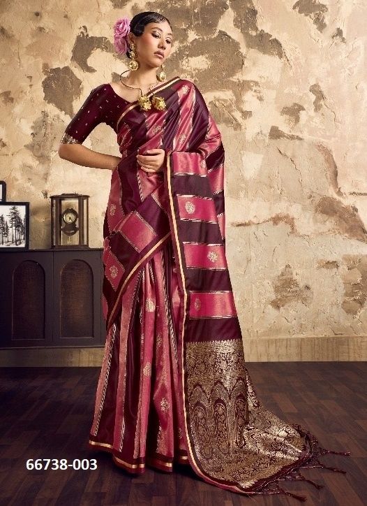 KANTHAKALA VELVET - Catalog # 66738 (Set of 6 Sarees) KANTHAKALA VELVET - Catalog # 66738 (Set of 6 Sarees)