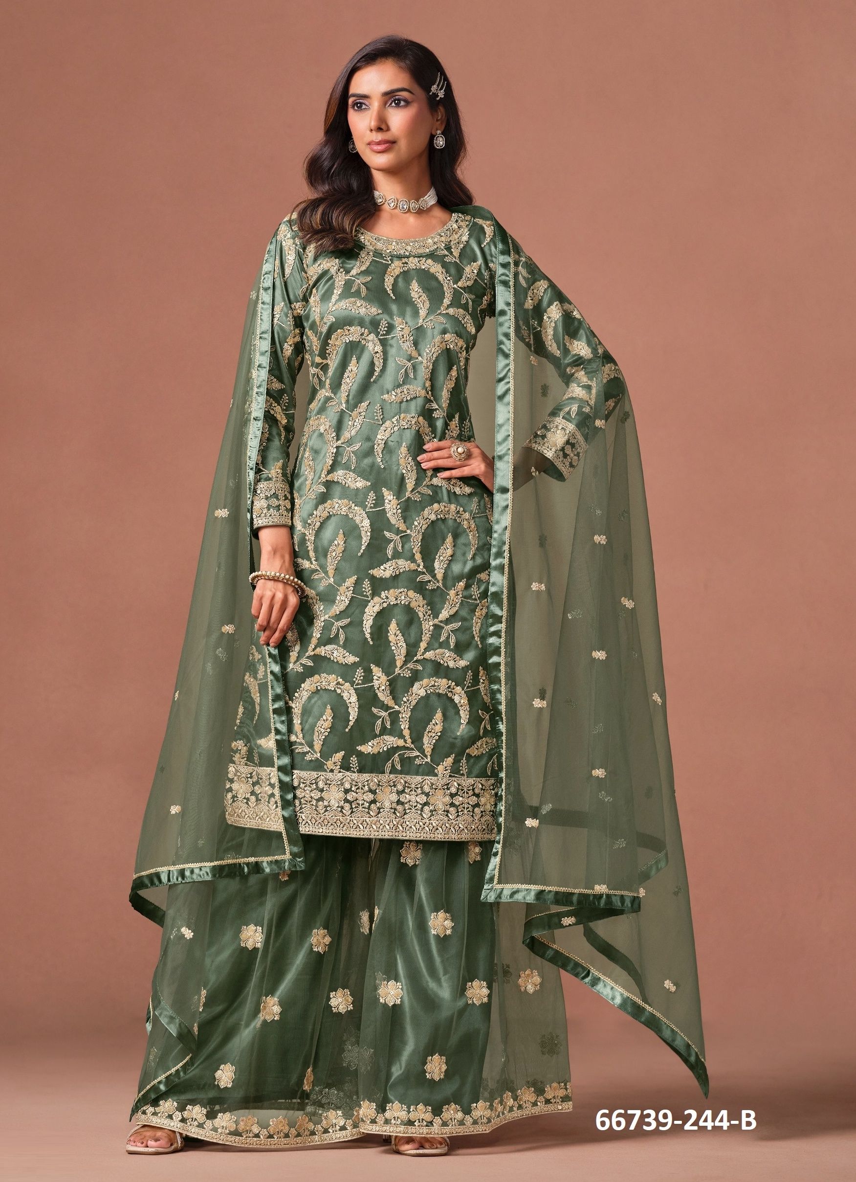 AANAYA 244 - Catalog # 66739 (Set of 4 Readymade Salwar Suits) AANAYA 244 - Catalog # 66739 (Set of 4 Readymade Salwar Suits)