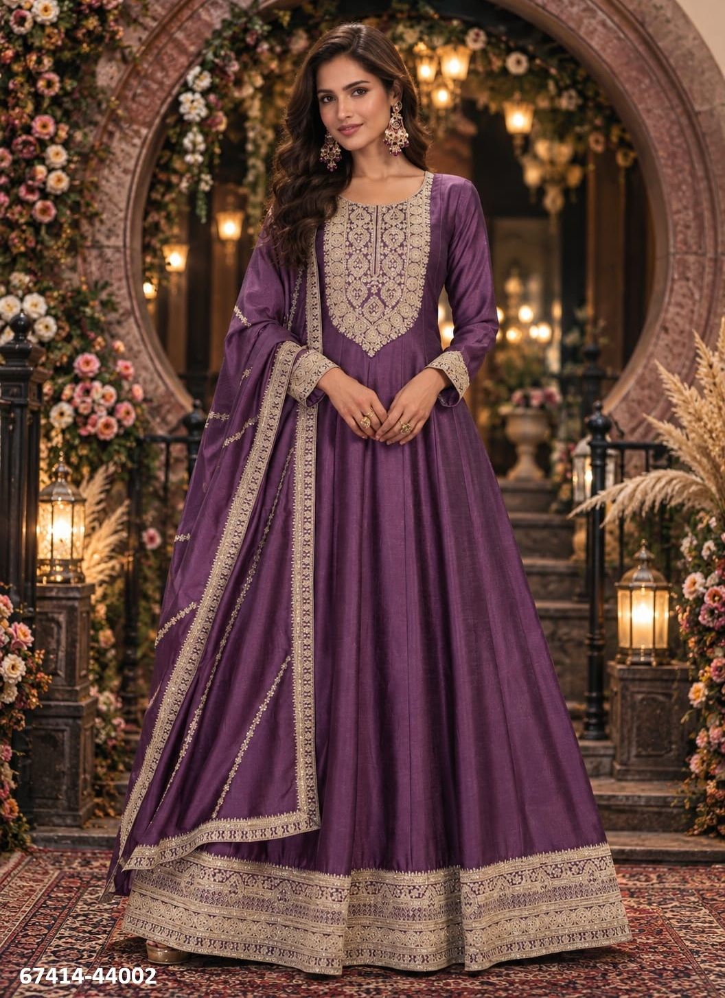 REENAM - Catalog # 67414 (Set of 2 Readymade Gowns) REENAM - Catalog # 67414 (Set of 2 Readymade Gowns)