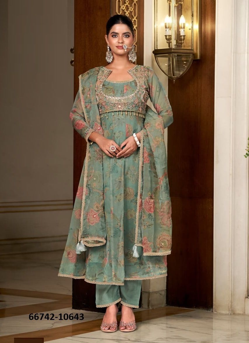 DHADKAN - Catalog # 66742 (Set of 4 Readymade Salwar Suits)