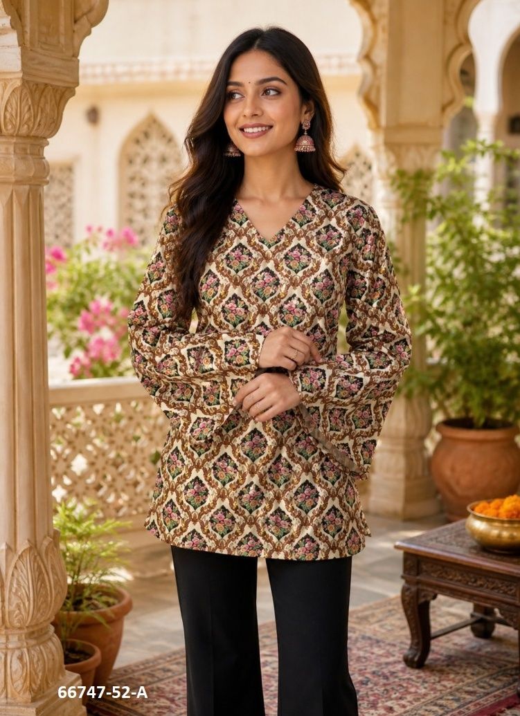 TUNICS STYLE - Catalog # 66747 (Set of 12 Readymade Women's Kurtis / Tops) TUNICS STYLE - Catalog # 66747 (Set of 12 Readymade Women's Kurtis / Tops)