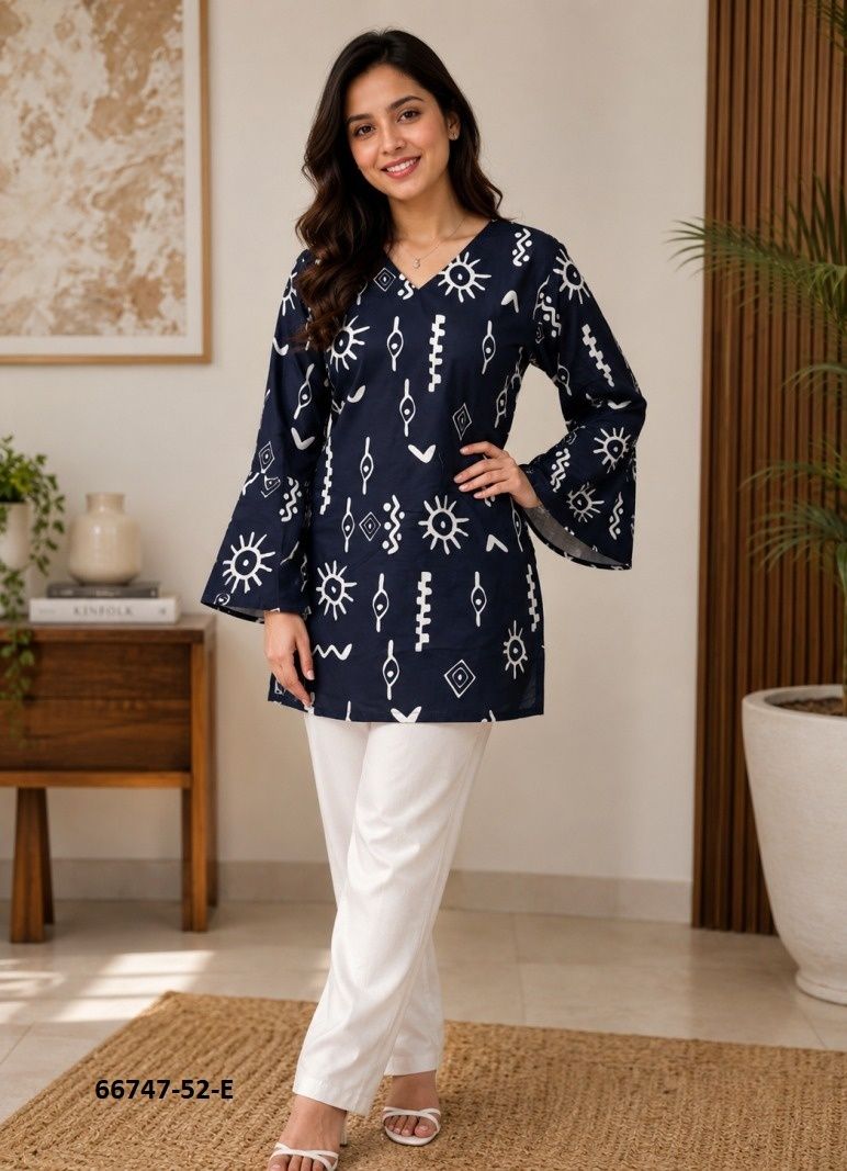 TUNICS STYLE - Catalog # 66747 (Set of 12 Readymade Women's Kurtis / Tops) TUNICS STYLE - Catalog # 66747 (Set of 12 Readymade Women's Kurtis / Tops)