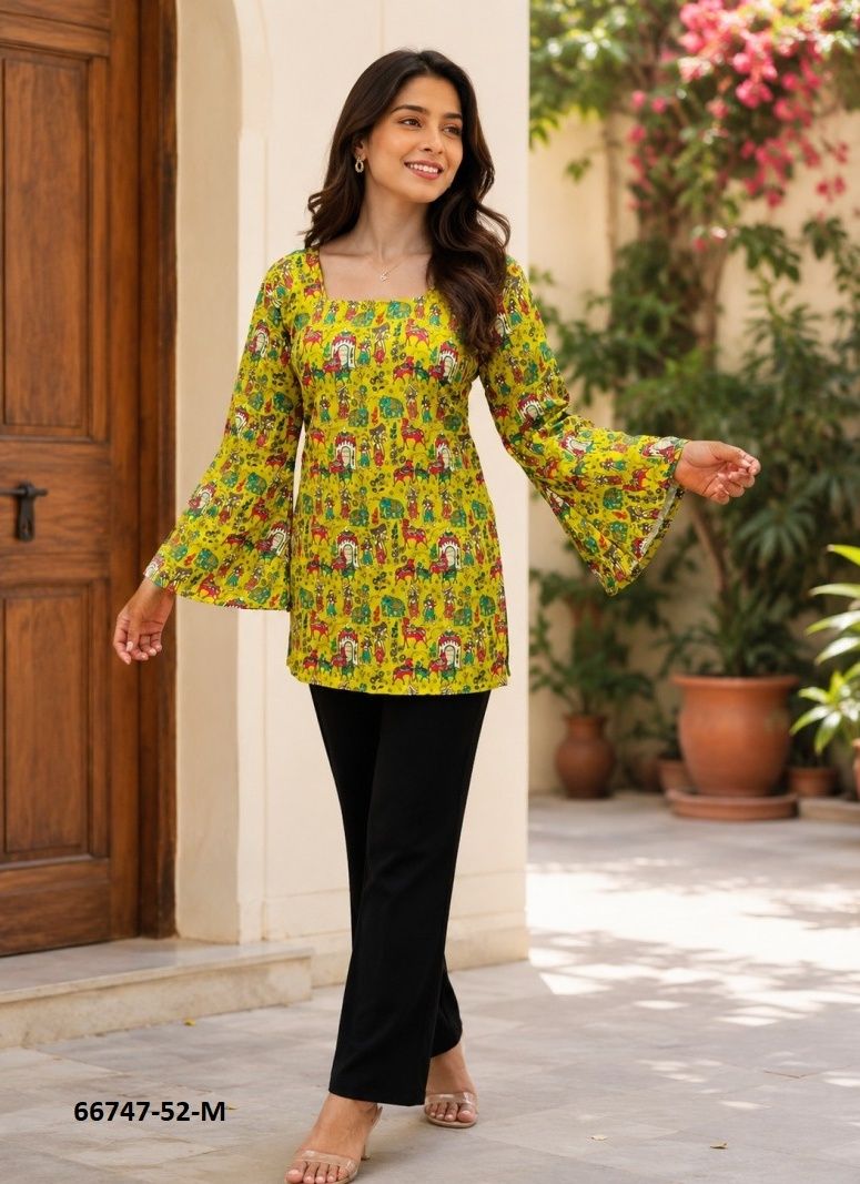 TUNICS STYLE - Catalog # 66747 (Set of 12 Readymade Women's Kurtis / Tops) TUNICS STYLE - Catalog # 66747 (Set of 12 Readymade Women's Kurtis / Tops)