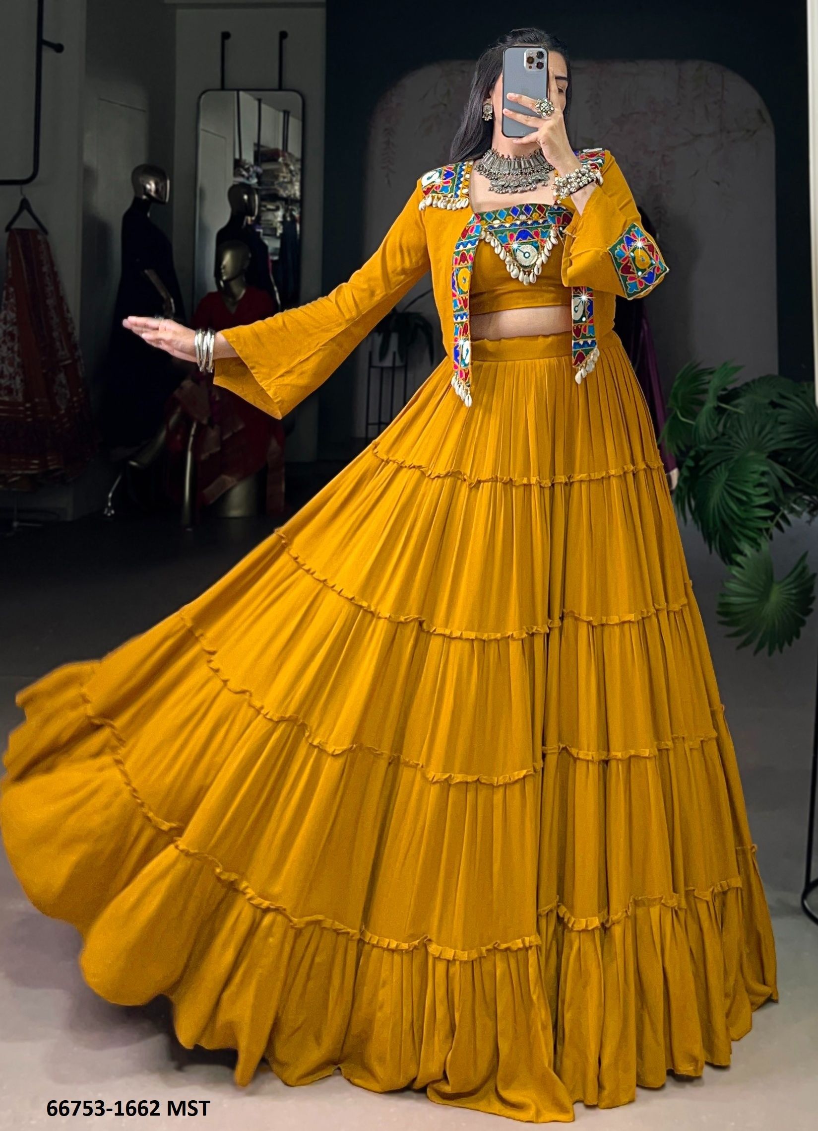 RAJUDI 1662 - Catalog # 66753 (Set of 4 Readymade Lehengas)