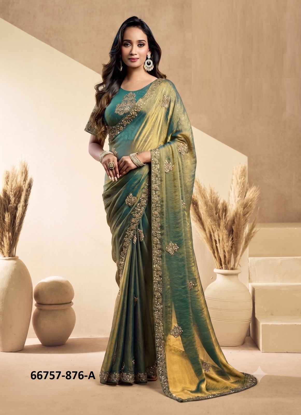 ROYAL QUEEN 876 - Catalog # 66757 (Set of 4 Sarees) ROYAL QUEEN 876 - Catalog # 66757 (Set of 4 Sarees)
