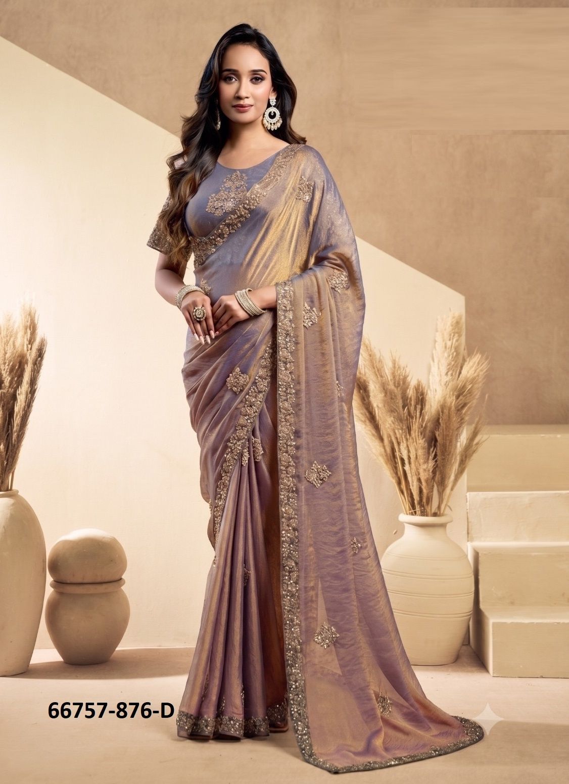 ROYAL QUEEN 876 - Catalog # 66757 (Set of 4 Sarees) ROYAL QUEEN 876 - Catalog # 66757 (Set of 4 Sarees)