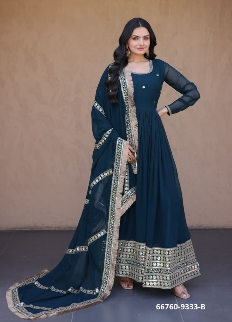 DESIGN 9333 - Catalog # 66760 (Set of 2 Readymade Gowns) DESIGN 9333 - Catalog # 66760 (Set of 2 Readymade Gowns)