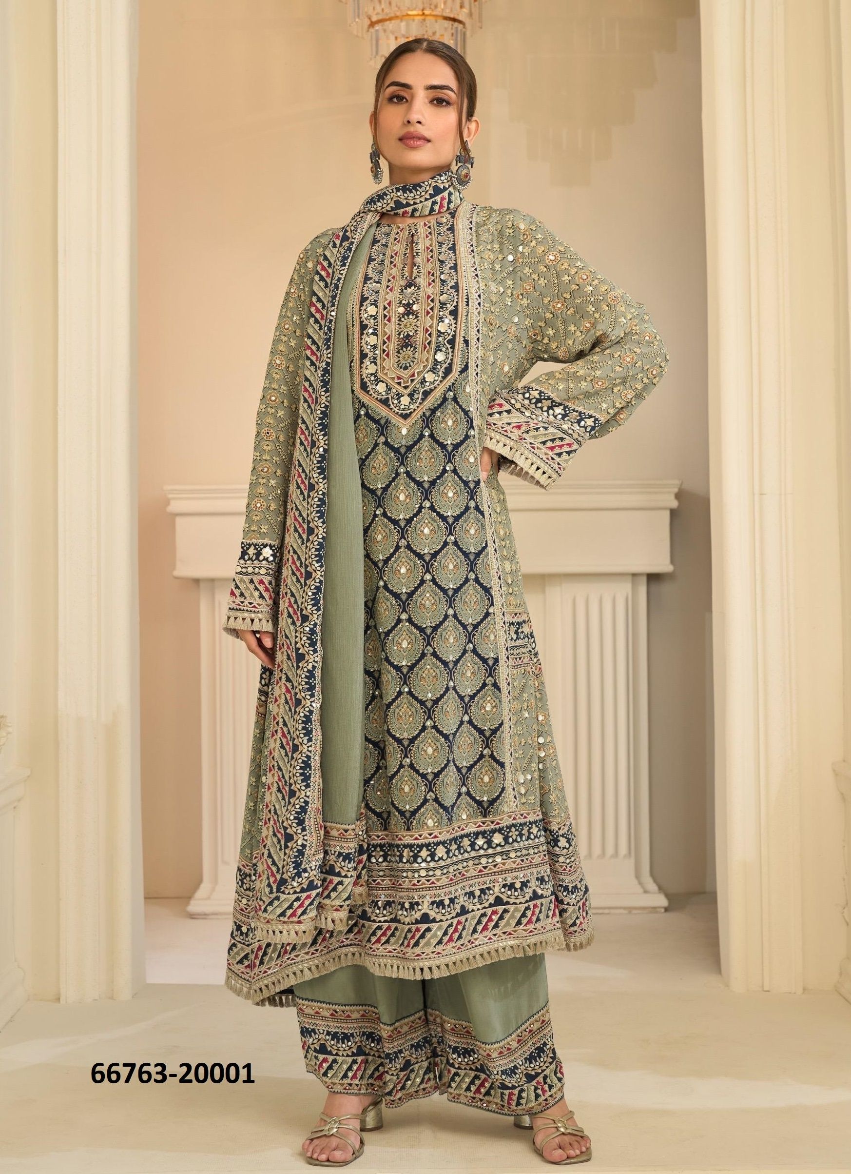 EHSAAS - Catalog # 66763 (Set of 3 Readymade Salwar Suits) EHSAAS - Catalog # 66763 (Set of 3 Readymade Salwar Suits)