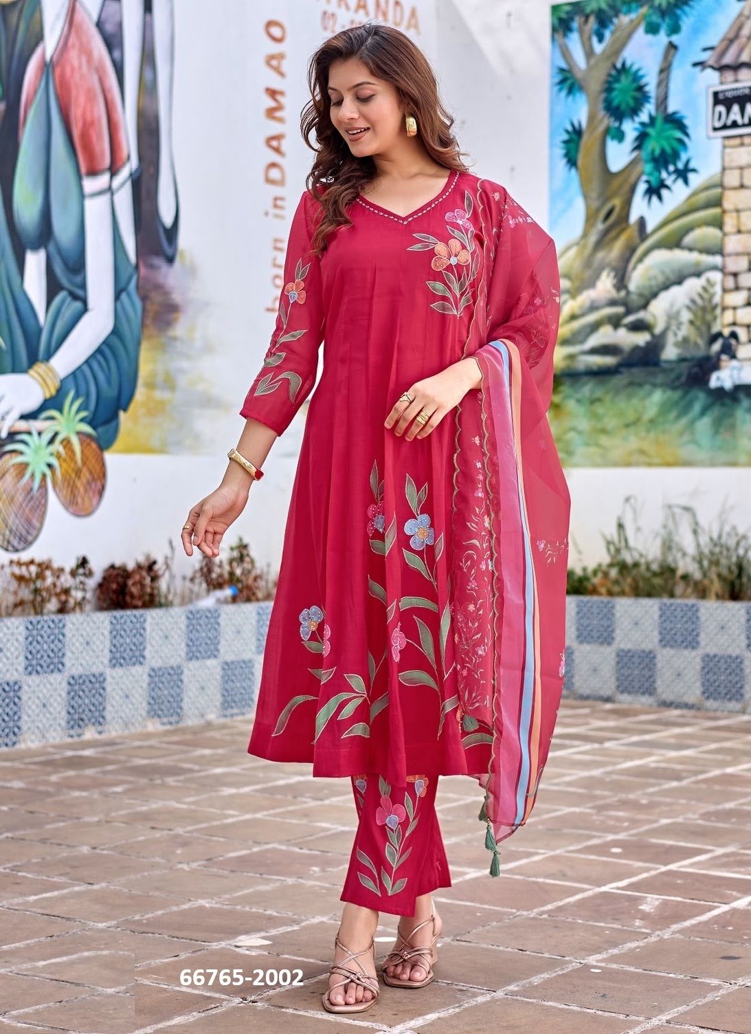VARNIKA - Catalog # 66765 (Set of 4 Readymade Salwar Suits)