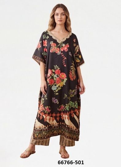 KAFTAN CO-ORD SET WITH NECKLACE 1 - Catalog # 66766 (Set of 6 Kaftans / Ponchos) KAFTAN CO-ORD SET WITH NECKLACE 1 - Catalog # 66766 (Set of 6 Kaftans / Ponchos)