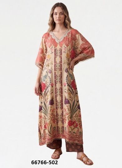 KAFTAN CO-ORD SET WITH NECKLACE 1 - Catalog # 66766 (Set of 6 Kaftans / Ponchos) KAFTAN CO-ORD SET WITH NECKLACE 1 - Catalog # 66766 (Set of 6 Kaftans / Ponchos)