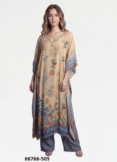KAFTAN CO-ORD SET WITH NECKLACE 1 - Catalog # 66766 (Set of 6 Kaftans / Ponchos) KAFTAN CO-ORD SET WITH NECKLACE 1 - Catalog # 66766 (Set of 6 Kaftans / Ponchos)