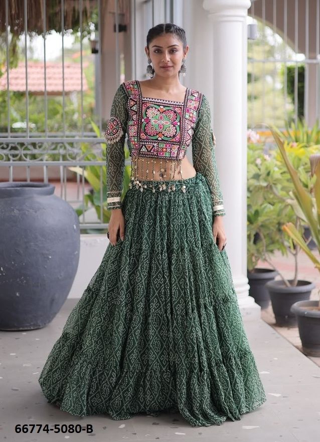DESIGN 5080 - Catalog # 66774 (Set of 4 Readymade Lehengas)