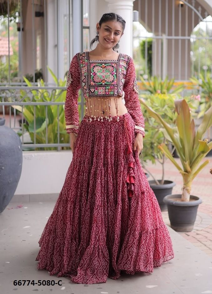 DESIGN 5080 - Catalog # 66774 (Set of 4 Readymade Lehengas)