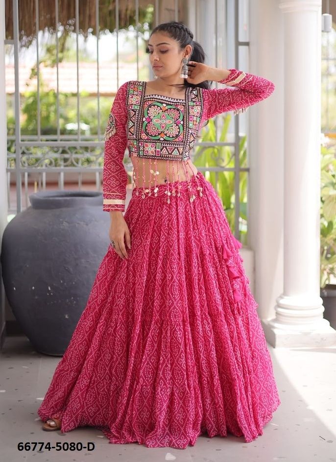 DESIGN 5080 - Catalog # 66774 (Set of 4 Readymade Lehengas)