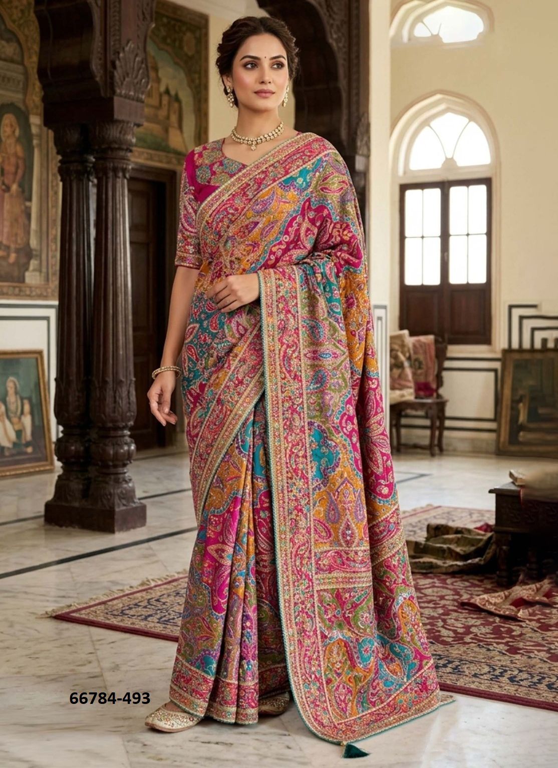 RAJWADI - Catalog # 66784 (Set of 5 Sarees)