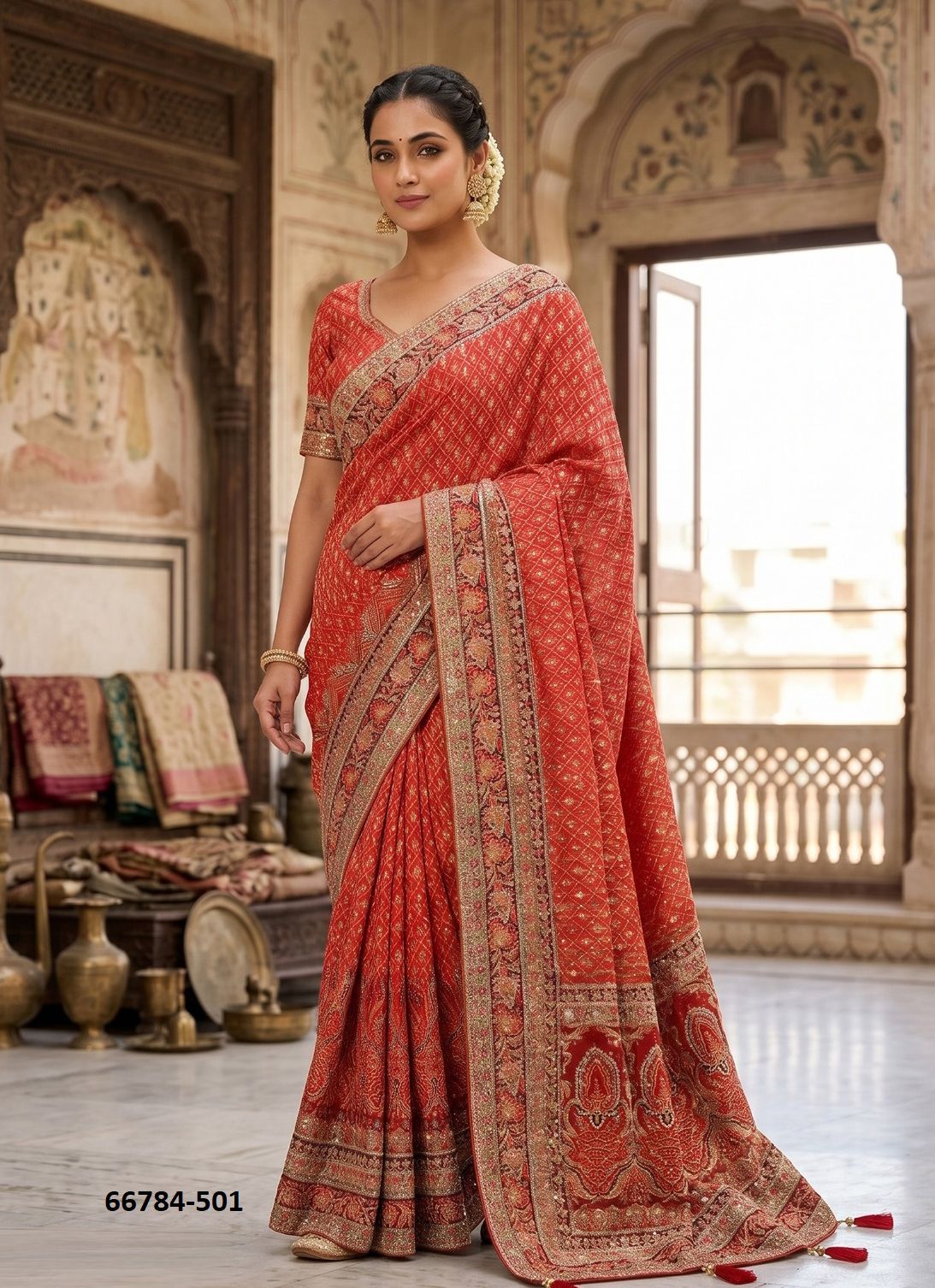 RAJWADI - Catalog # 66784 (Set of 5 Sarees)