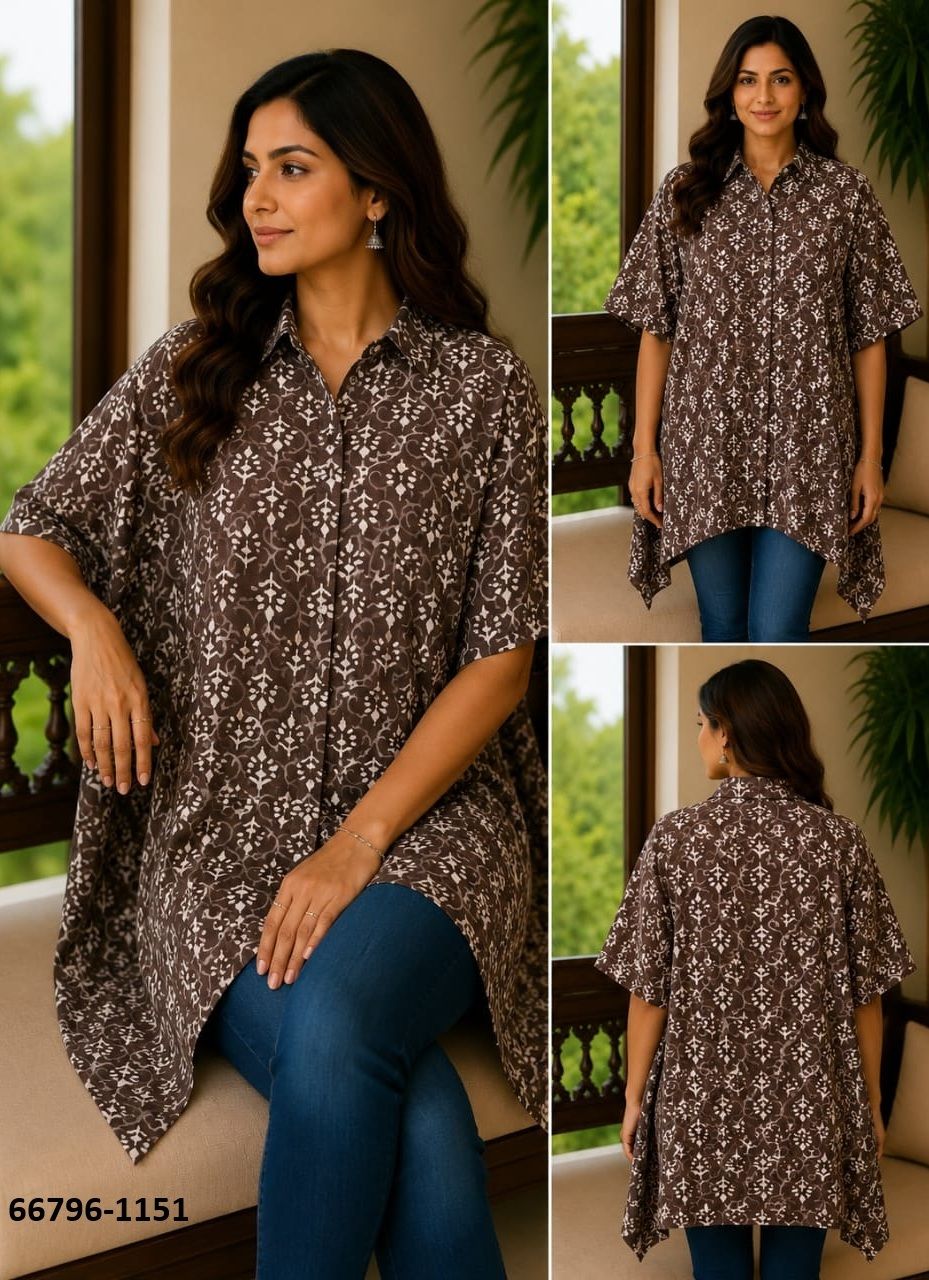 PURE BAGRU PRINT COTTON PONCHOS 4 - Catalog # 66796 (Set of 11 Kaftans / Ponchos) PURE BAGRU PRINT COTTON PONCHOS 4 - Catalog # 66796 (Set of 11 Kaftans / Ponchos)