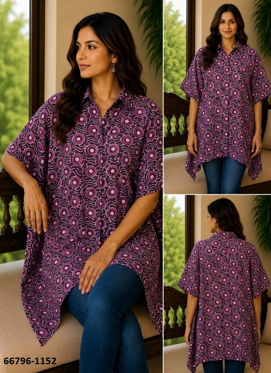 PURE BAGRU PRINT COTTON PONCHOS 4 - Catalog # 66796 (Set of 11 Kaftans / Ponchos) PURE BAGRU PRINT COTTON PONCHOS 4 - Catalog # 66796 (Set of 11 Kaftans / Ponchos)