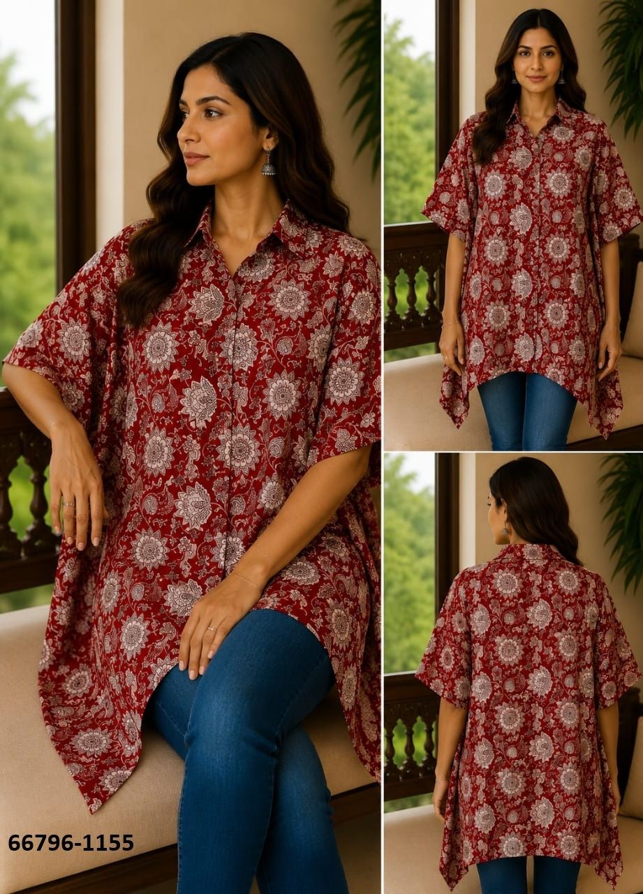 PURE BAGRU PRINT COTTON PONCHOS 4 - Catalog # 66796 (Set of 11 Kaftans / Ponchos) PURE BAGRU PRINT COTTON PONCHOS 4 - Catalog # 66796 (Set of 11 Kaftans / Ponchos)