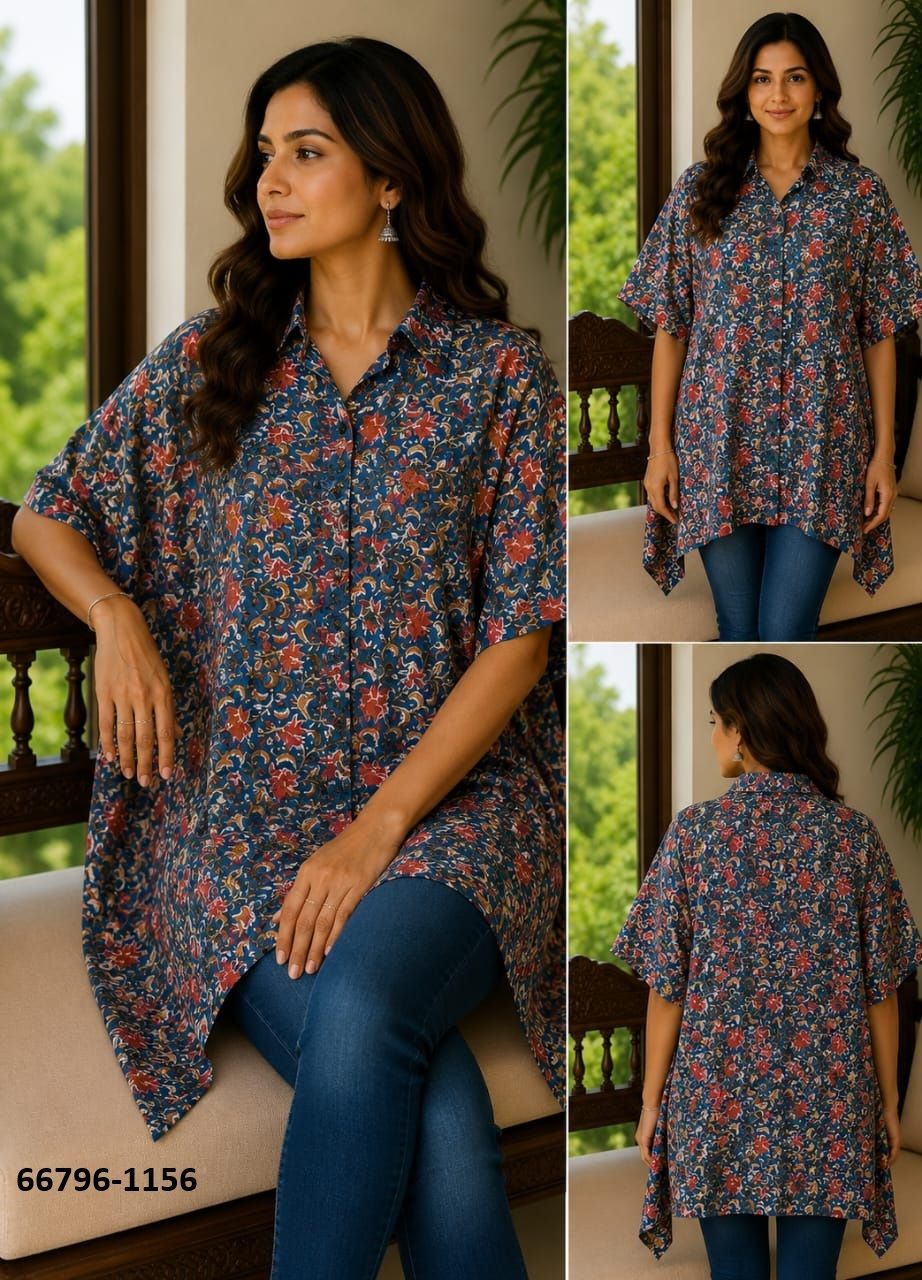 PURE BAGRU PRINT COTTON PONCHOS 4 - Catalog # 66796 (Set of 11 Kaftans / Ponchos) PURE BAGRU PRINT COTTON PONCHOS 4 - Catalog # 66796 (Set of 11 Kaftans / Ponchos)