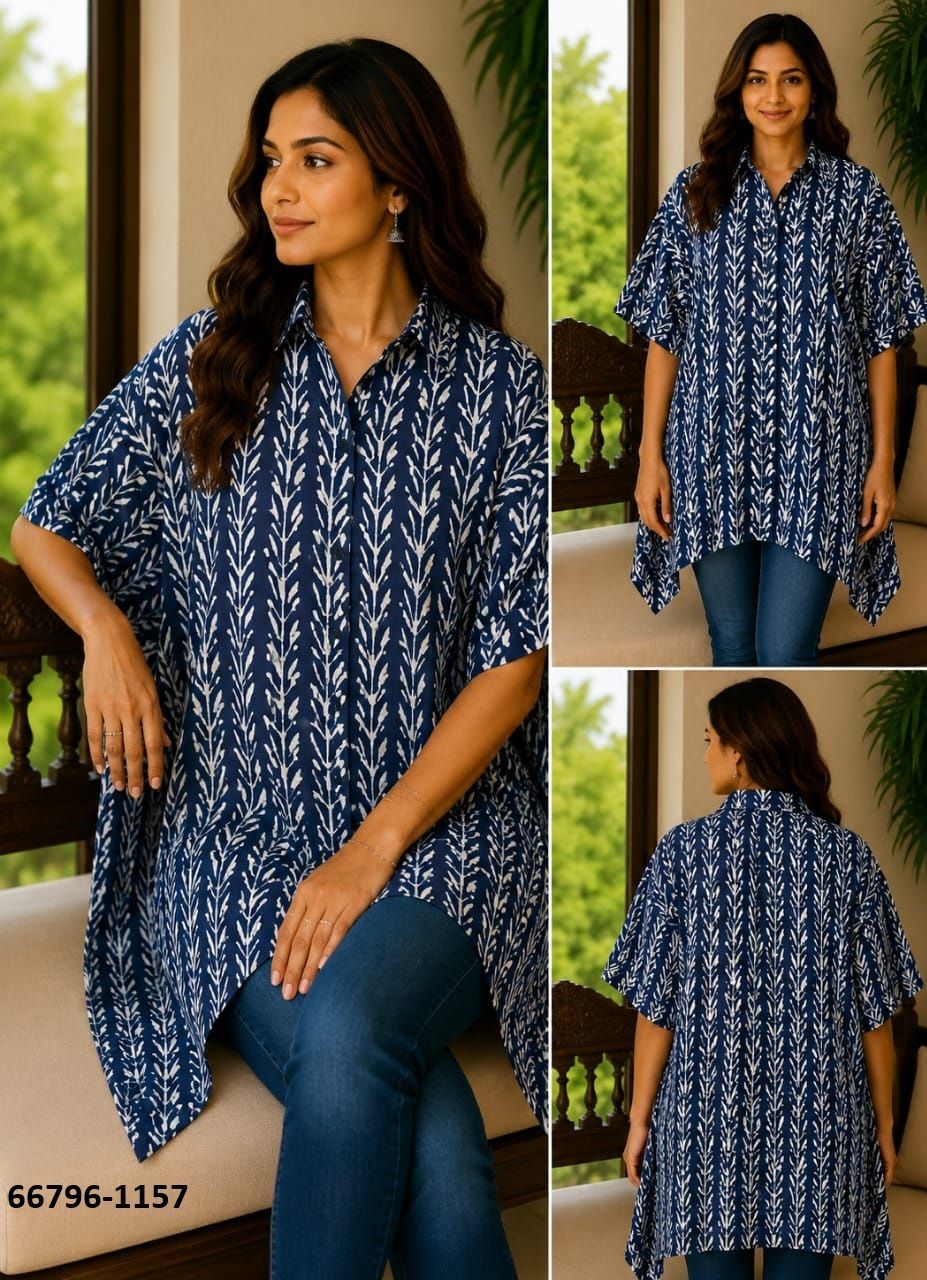PURE BAGRU PRINT COTTON PONCHOS 4 - Catalog # 66796 (Set of 11 Kaftans / Ponchos) PURE BAGRU PRINT COTTON PONCHOS 4 - Catalog # 66796 (Set of 11 Kaftans / Ponchos)