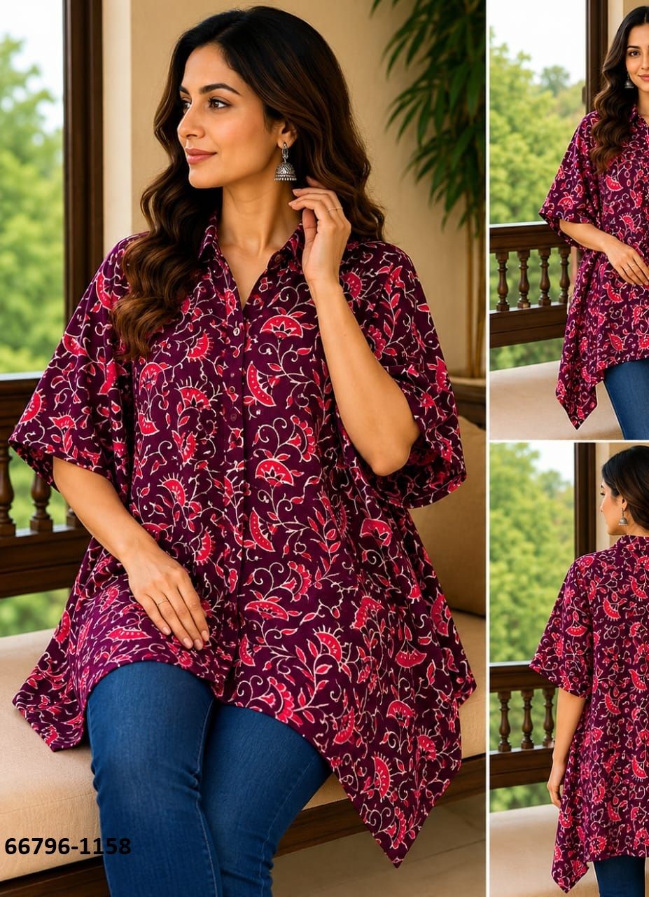PURE BAGRU PRINT COTTON PONCHOS 4 - Catalog # 66796 (Set of 11 Kaftans / Ponchos) PURE BAGRU PRINT COTTON PONCHOS 4 - Catalog # 66796 (Set of 11 Kaftans / Ponchos)